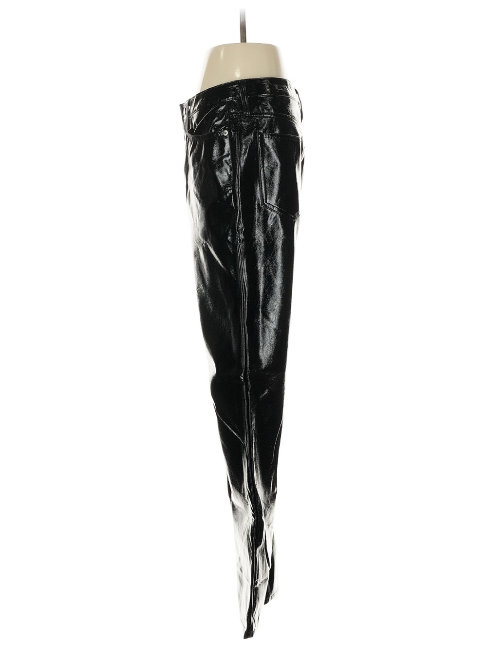 J.Crew Collection Faux Leather Pants High Rise Demi Boot Crop Black Size 28 NWT - Picture 5 of 6